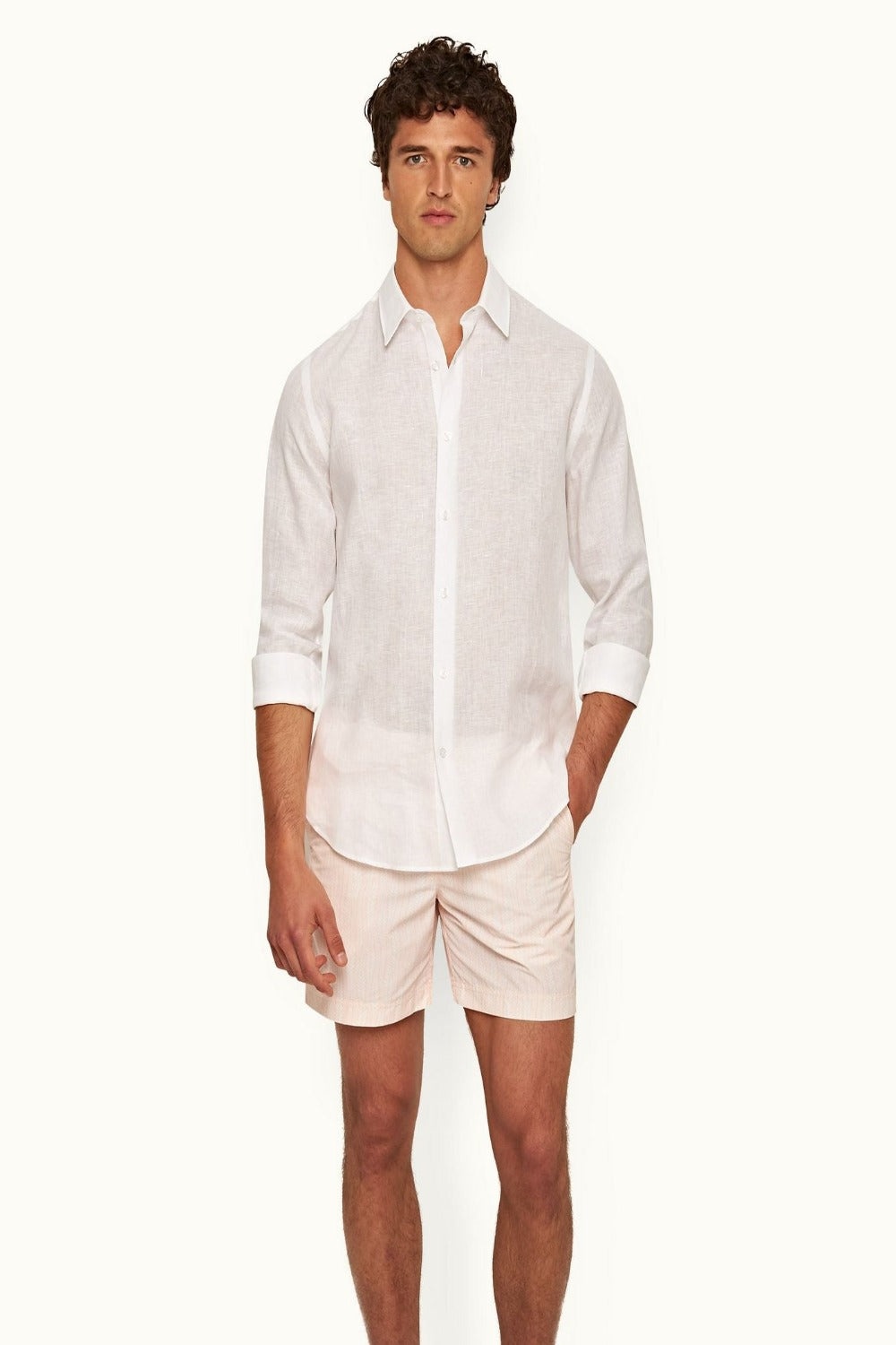 Giles Linen CLS II Shirt White - 2