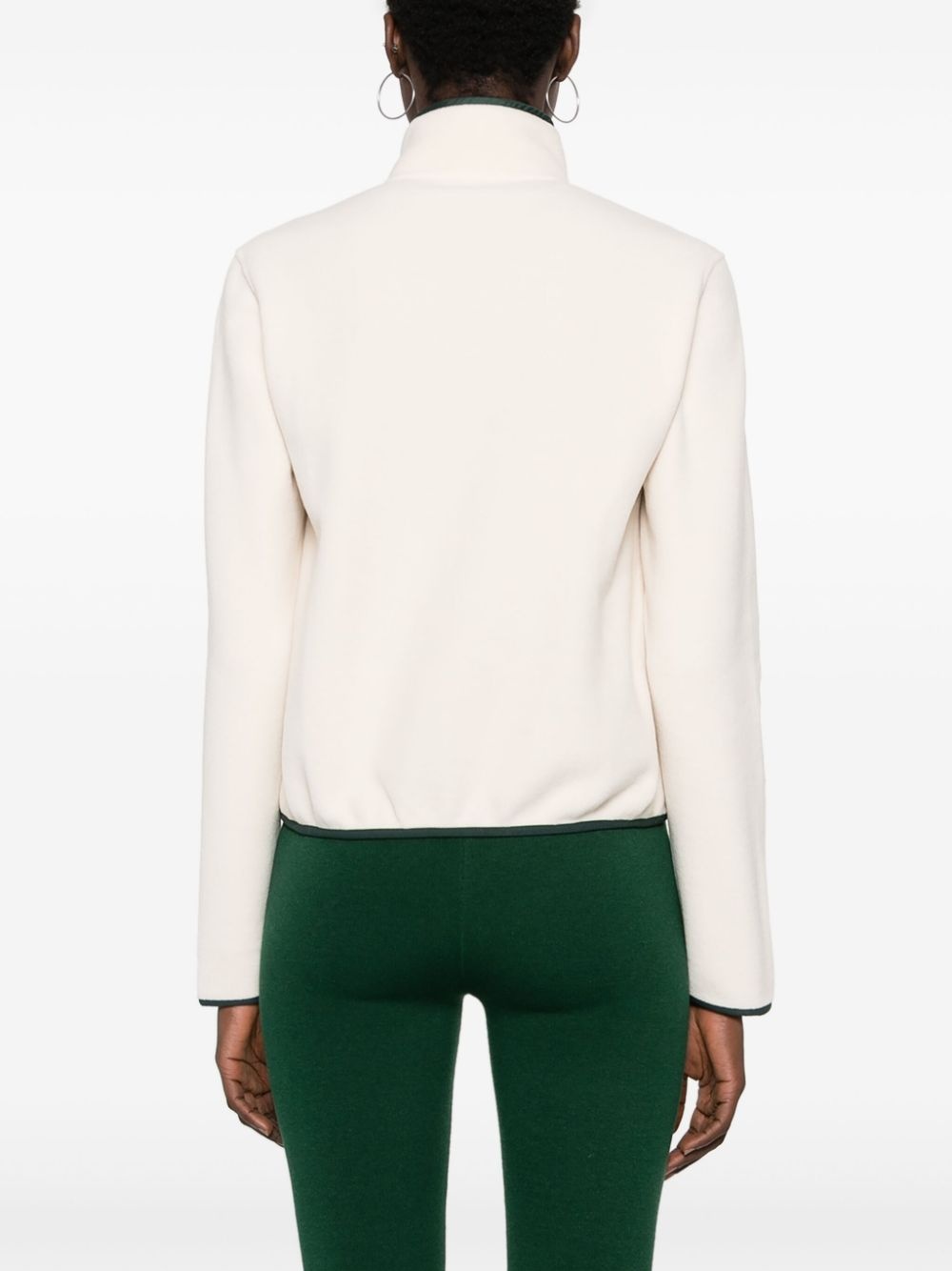 logo-patch fleece top - 4