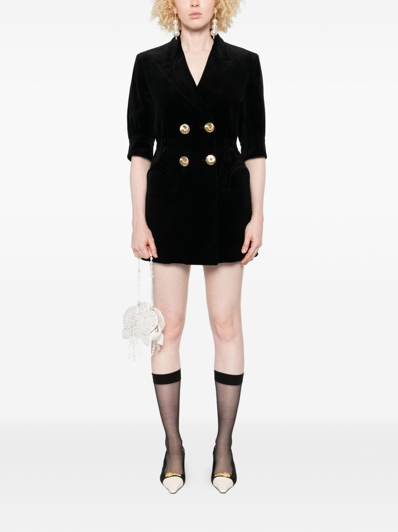 BLAZÉ MILANO velvet double-breasted dress outlook