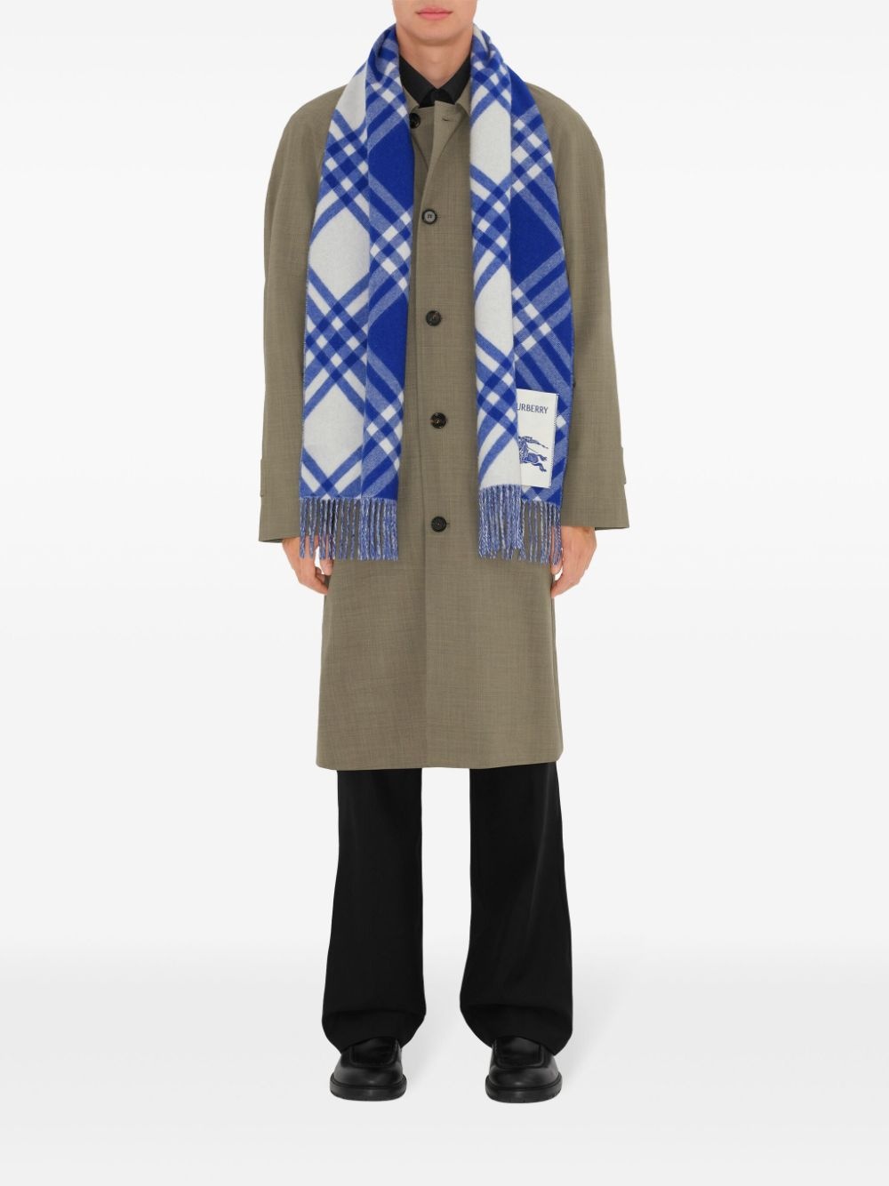 check cashmere scarf - 3