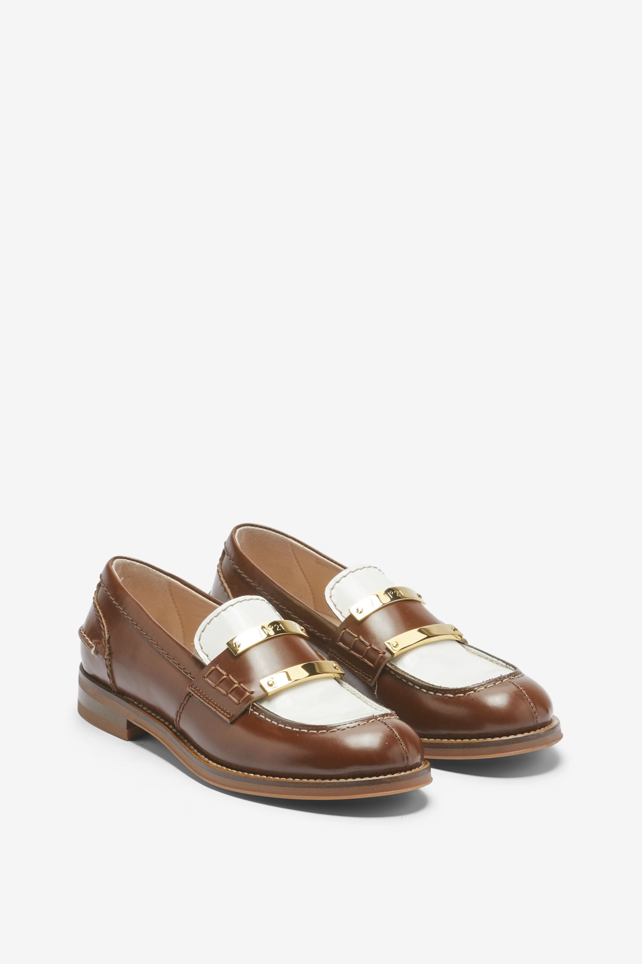 COLOURBLOCK LEATHER LOAFERS - 2