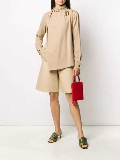 Bottega Veneta asymmetrical draped blouse outlook