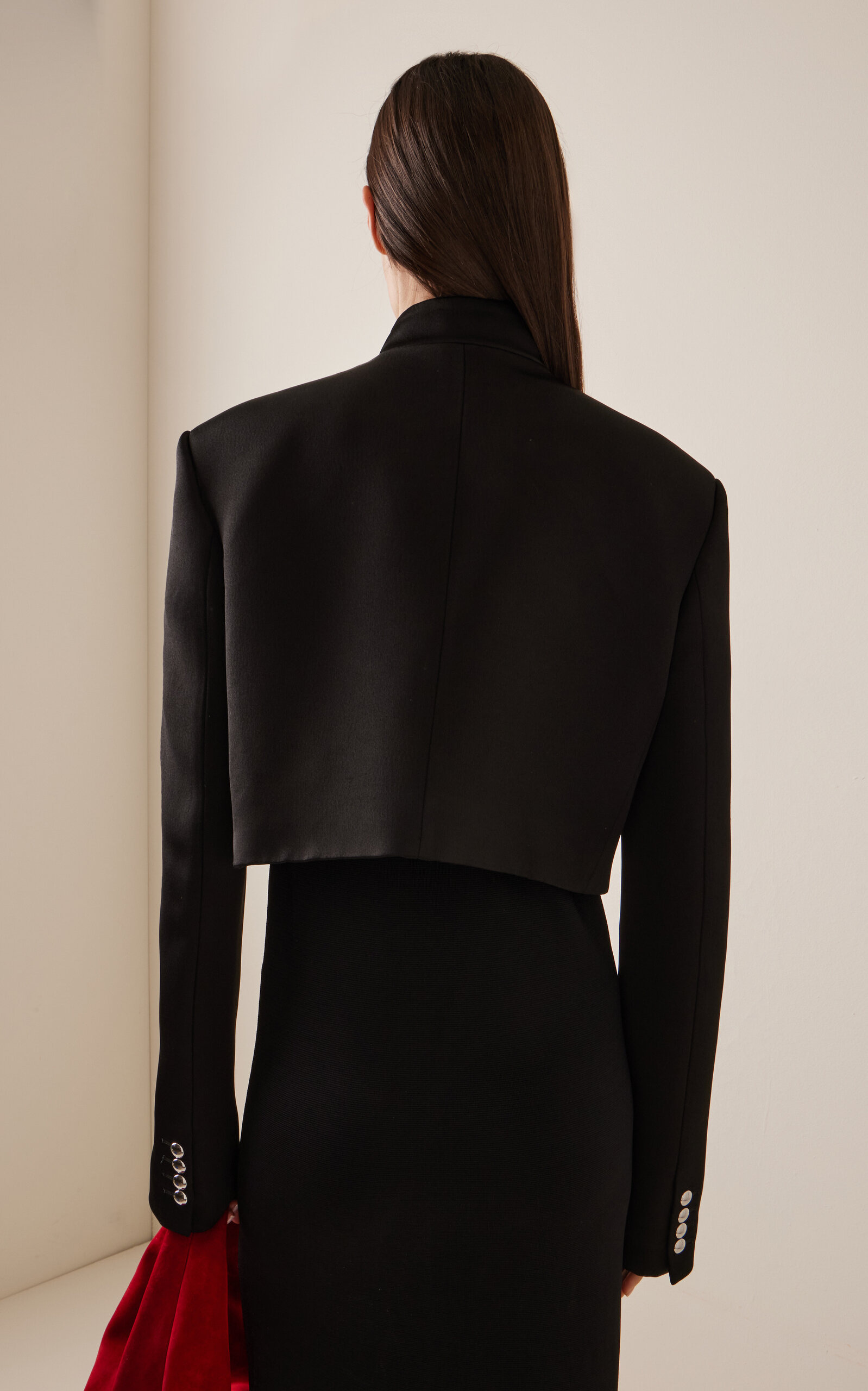 Samuelson Cropped Satin Jacket black - 4