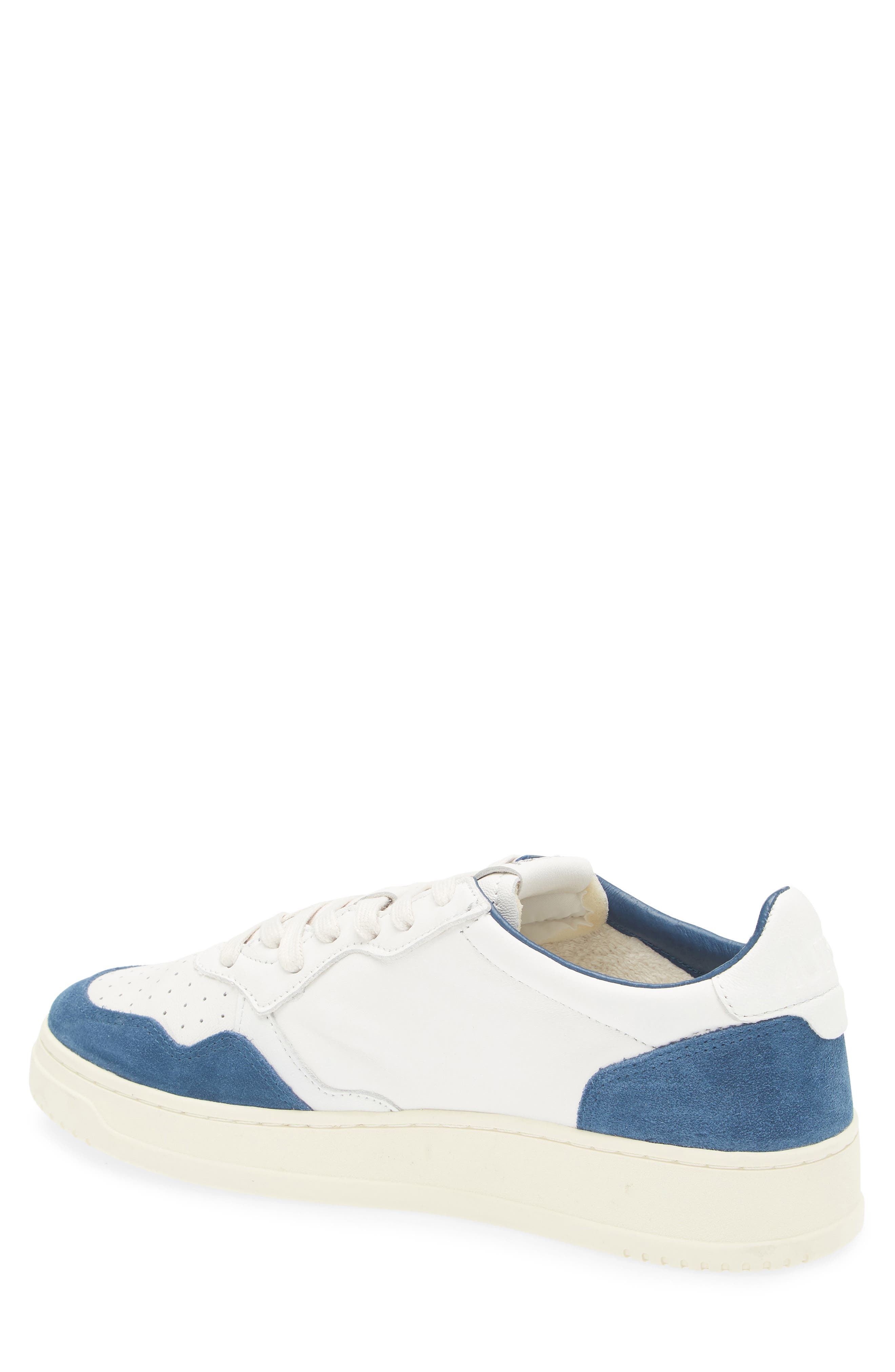 AUTRY Medalist Low Sneaker in Goat/Suede Wht/Capri at Nordstrom - 2