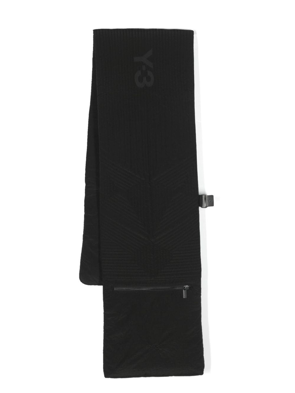 logo-print quilted scarf - 1
