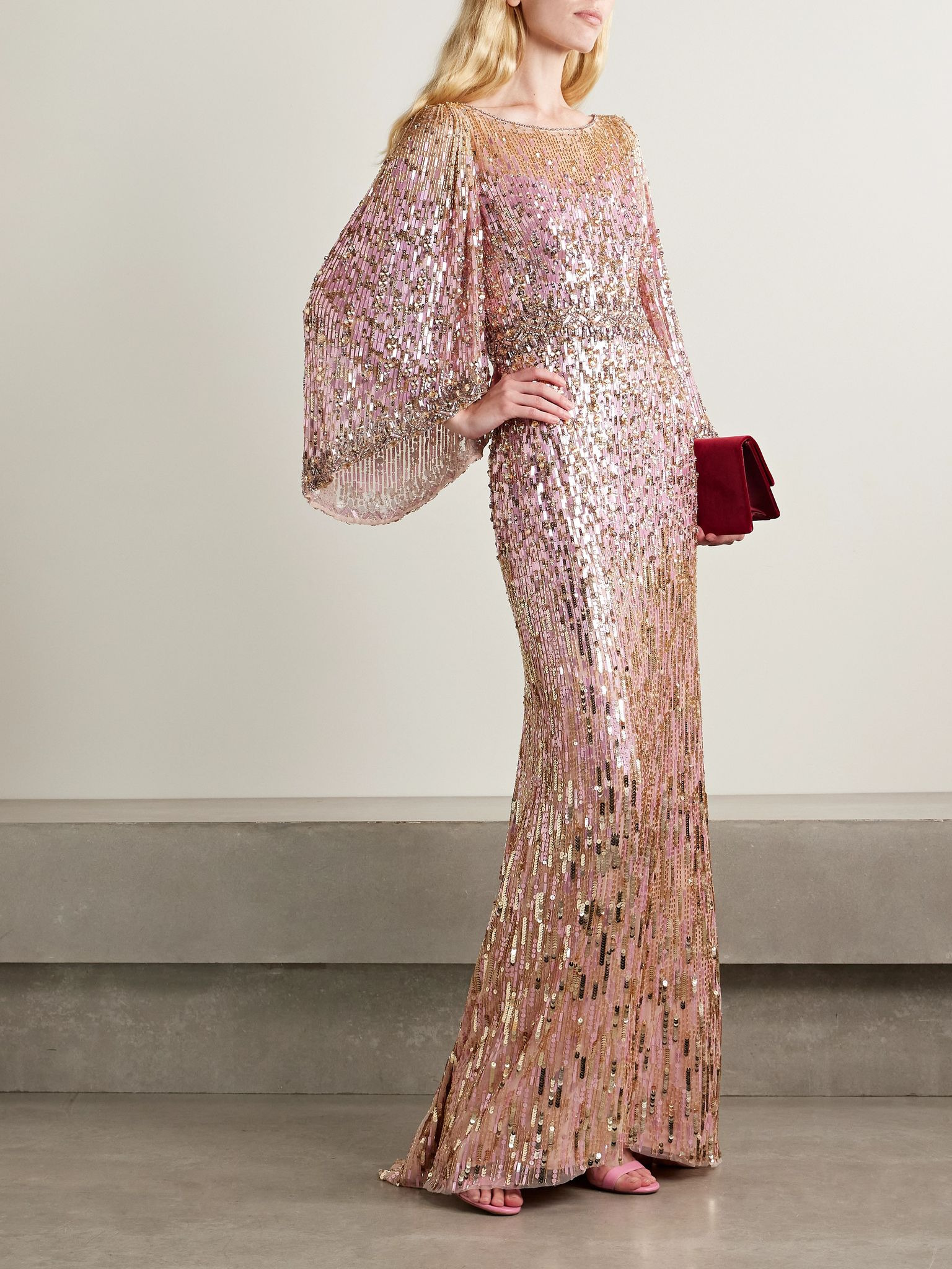 Ines embellished tulle gown Baby pink - 2