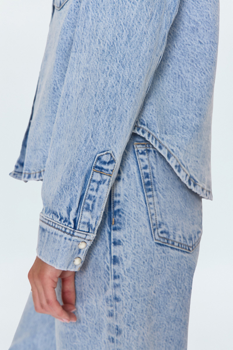 THEA SHRUNKEN DENIM SHACKET - MODENA VINTAGE 6