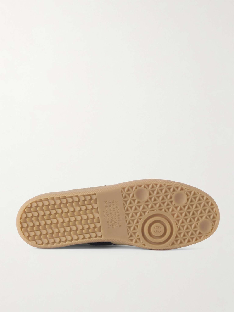 Maison Margiela Replica Leather and Suede-Trimmed Twill Sneakers outlook