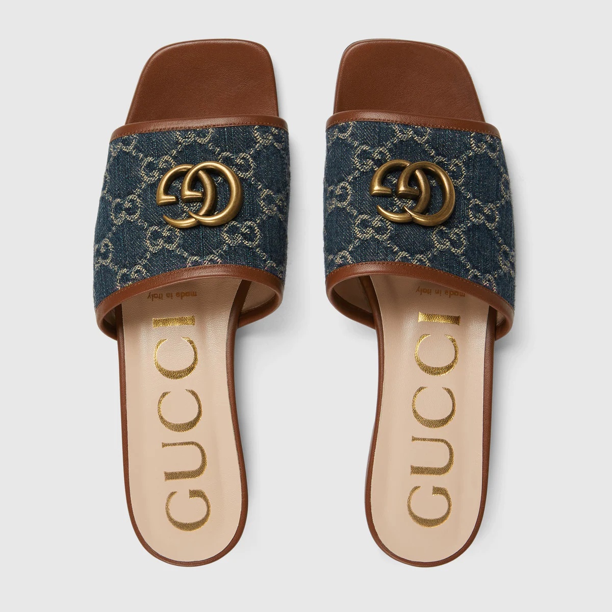 Women's slide sandal with Double G - 3