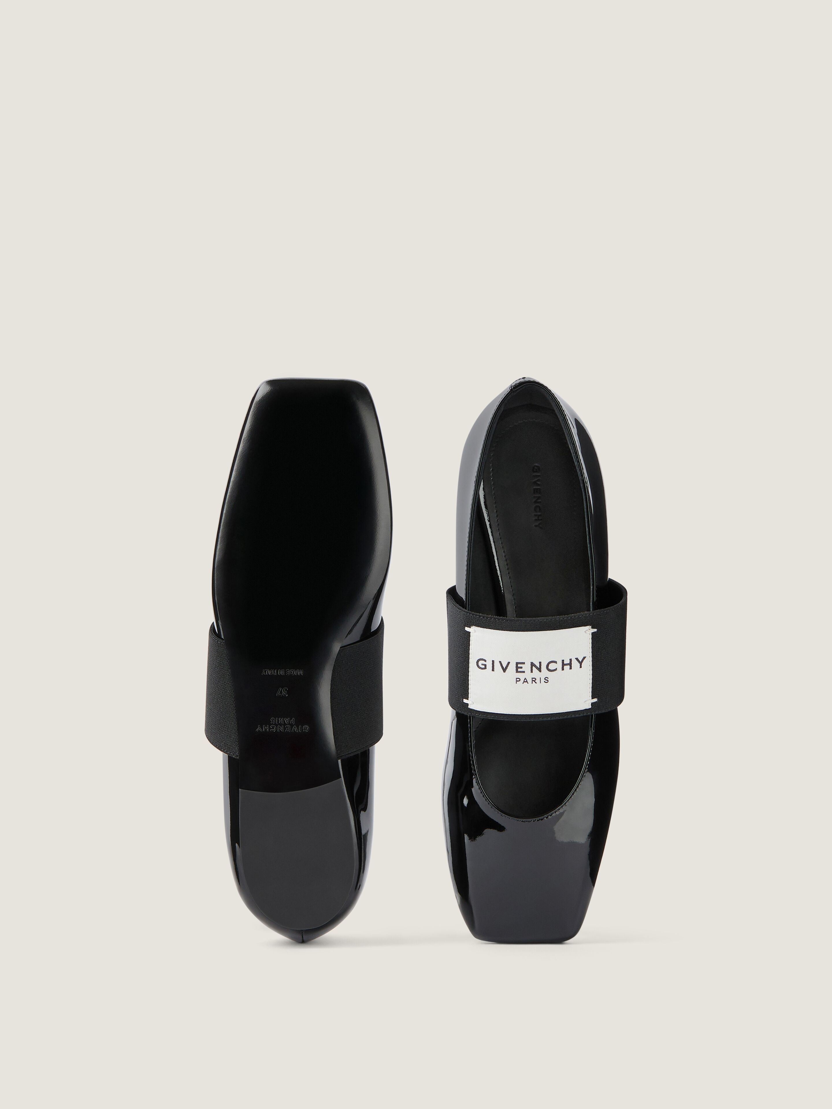 SLICED SQUARE BALLERINAS IN PATENT LEATHER - 5