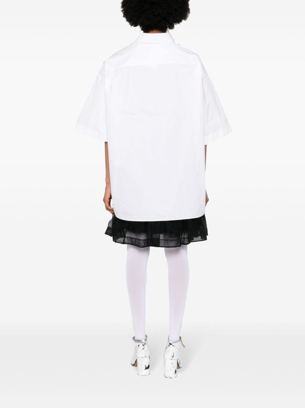 creased poplin fitted shirt - 4