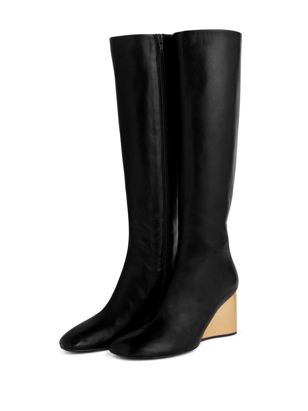 wedge heel below-the-knee boots - 2