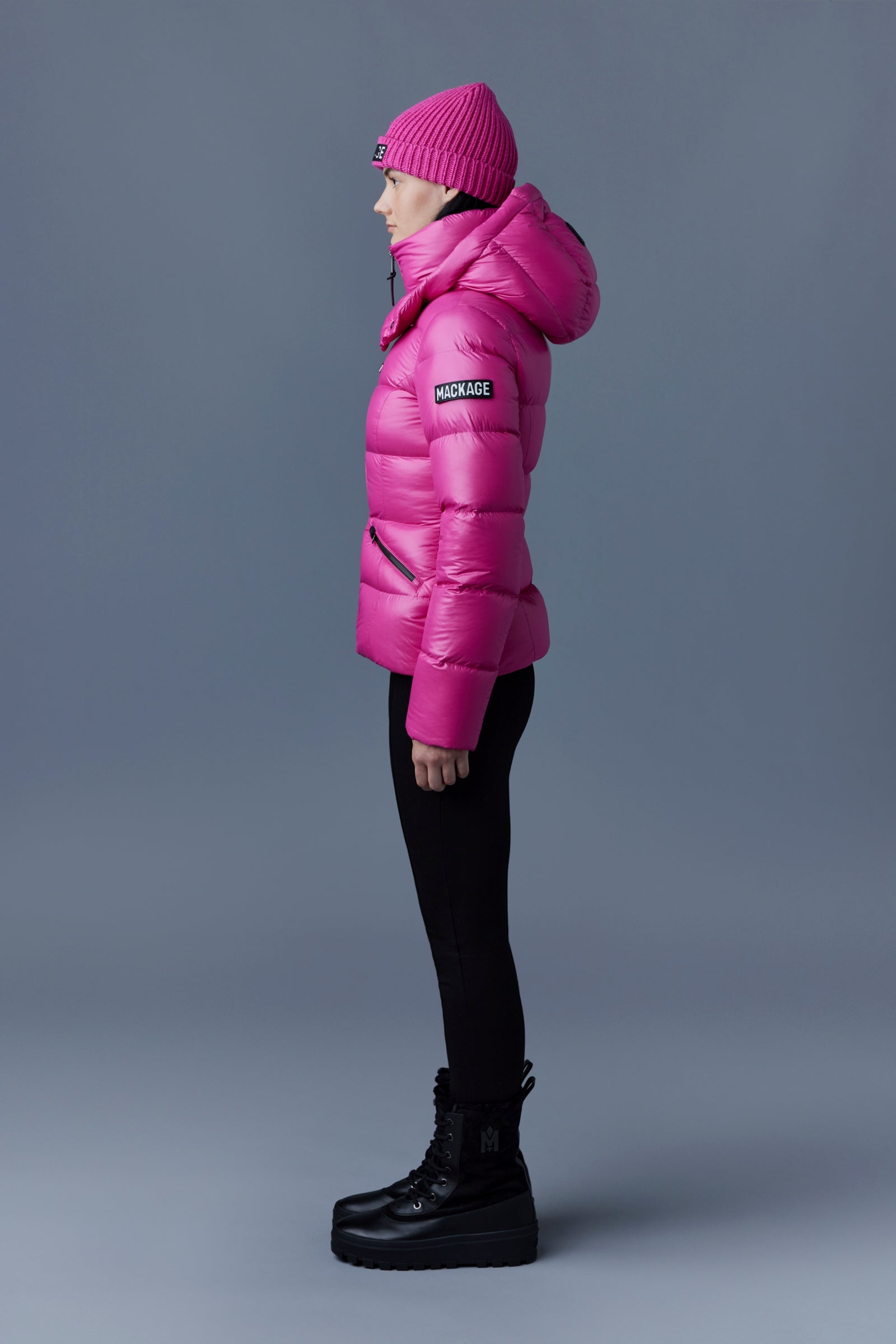 MADALYN lustrous light down jacket with hood for ladies - 3