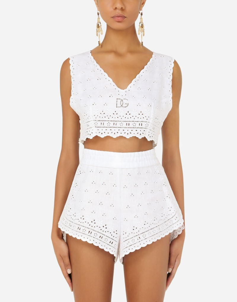 Embroidered linen top 2