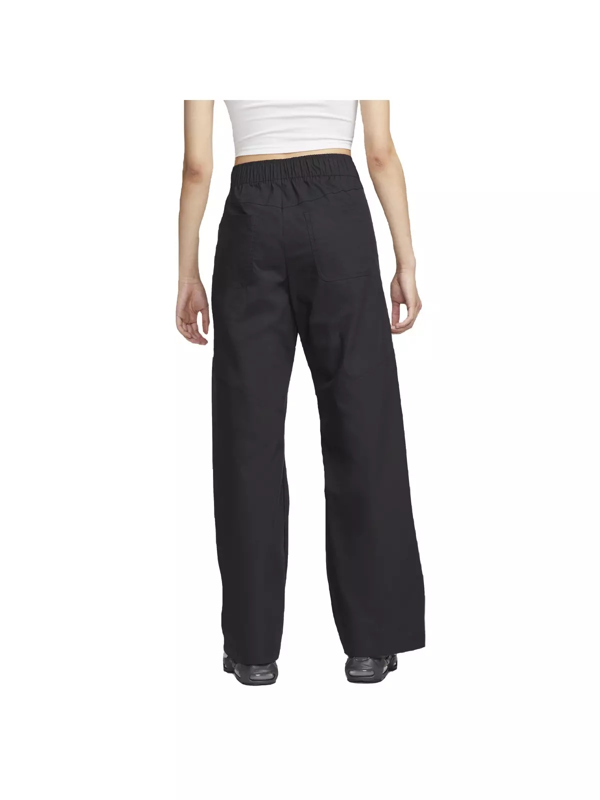 Women's Sportswear Essential Woven High-Rise Pants - Black - 2
