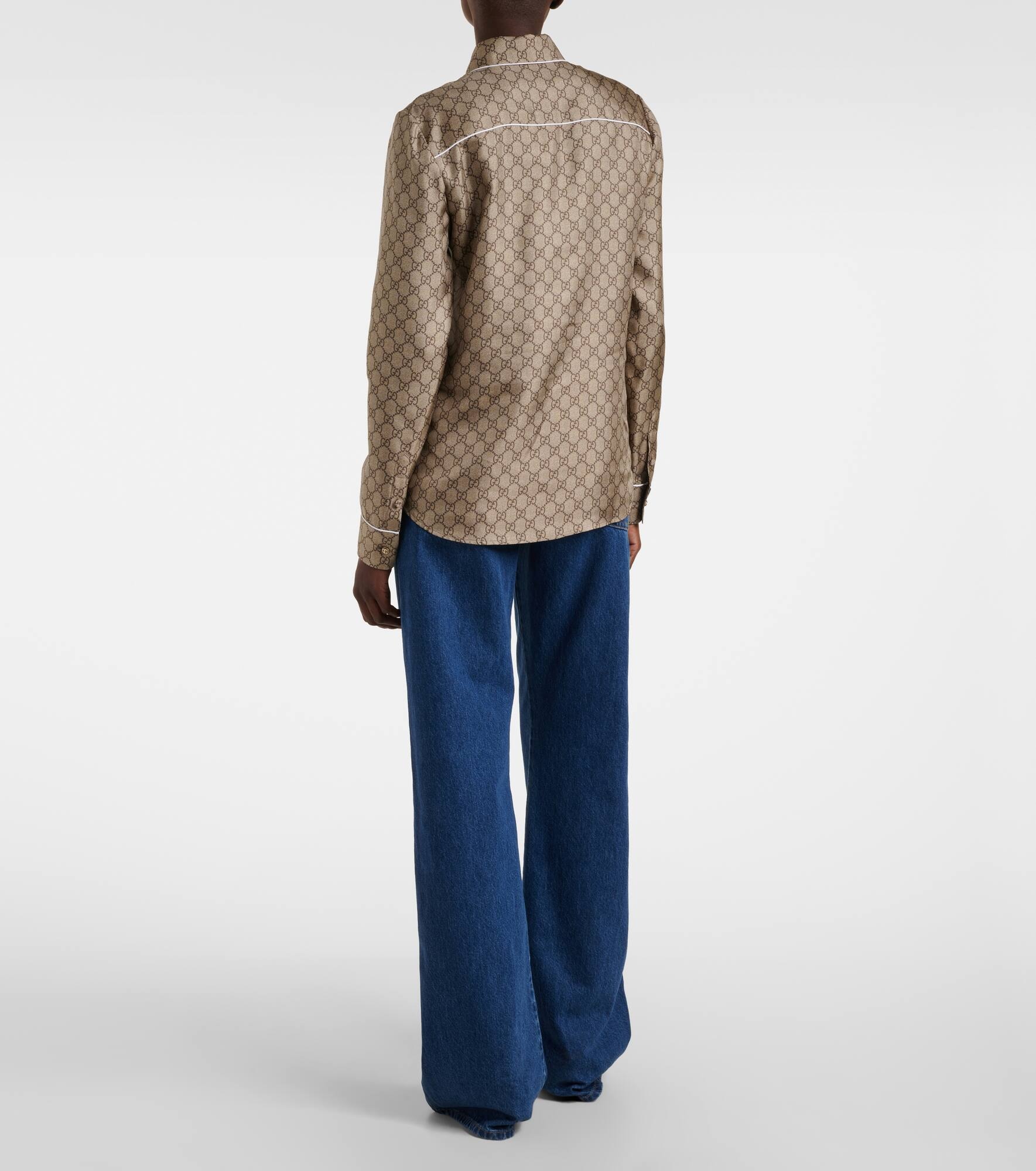 GG silk twill shirt - 3