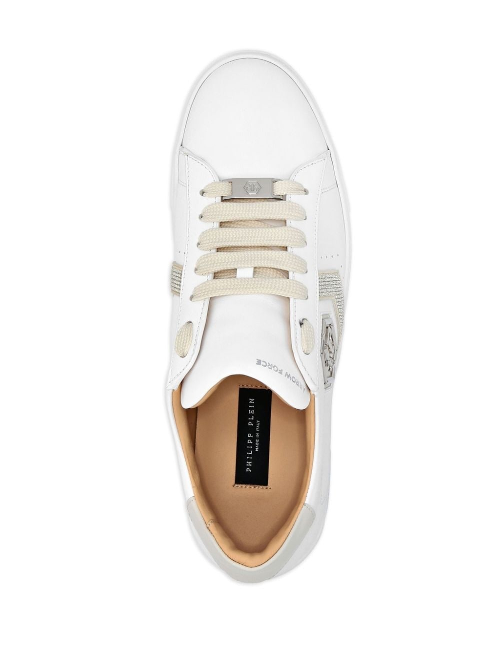 crystal Hexagon leather sneakers - 3