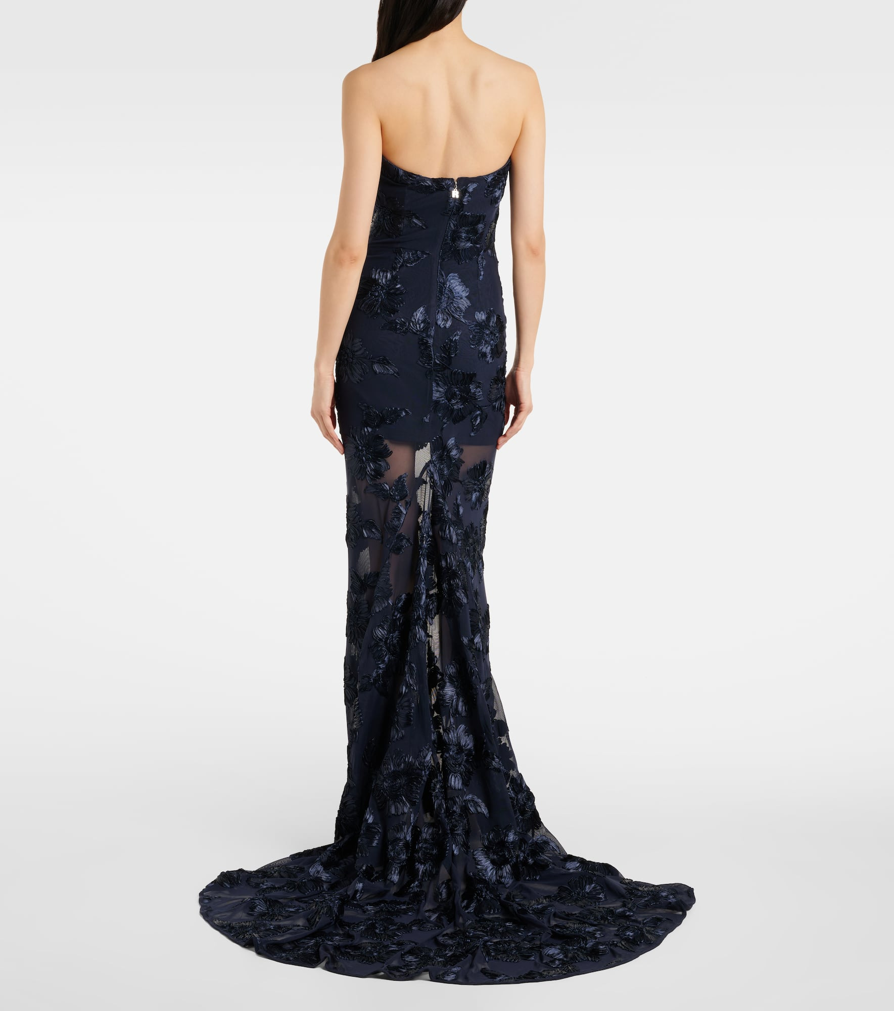 3D mesh maxi dress - 3