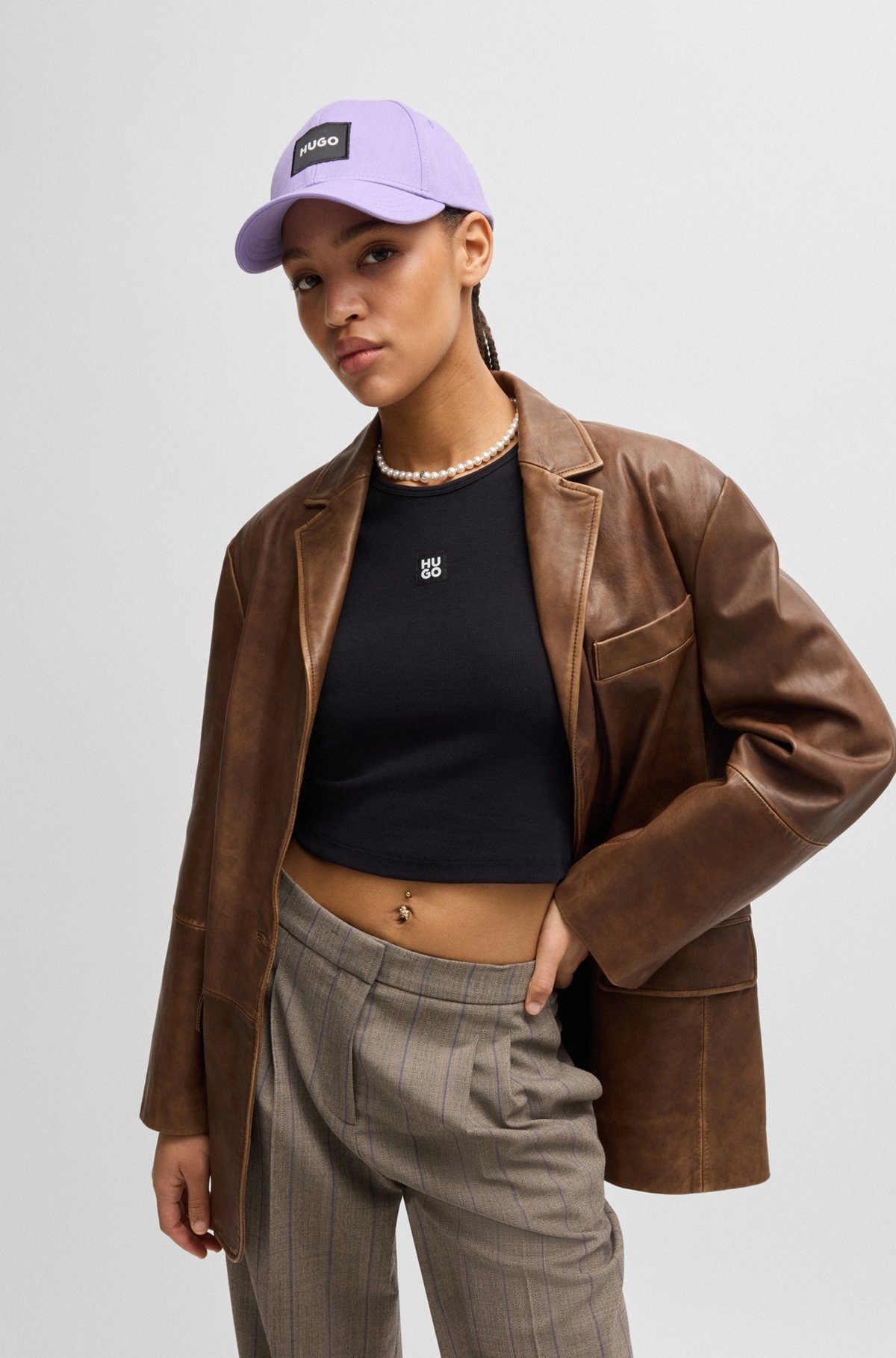 RELAXED-FIT JACKET IN VINTAGE-EFFECT LEATHER - 2