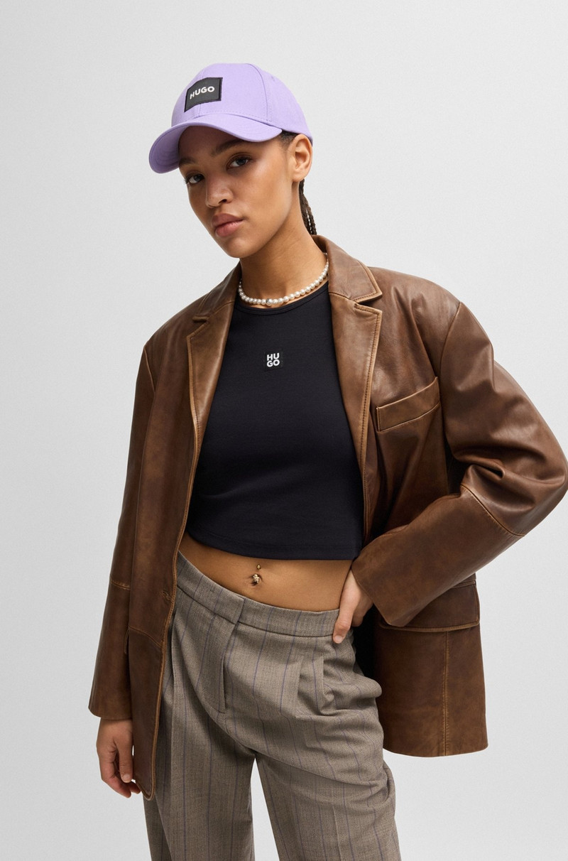 RELAXED-FIT JACKET IN VINTAGE-EFFECT LEATHER 2