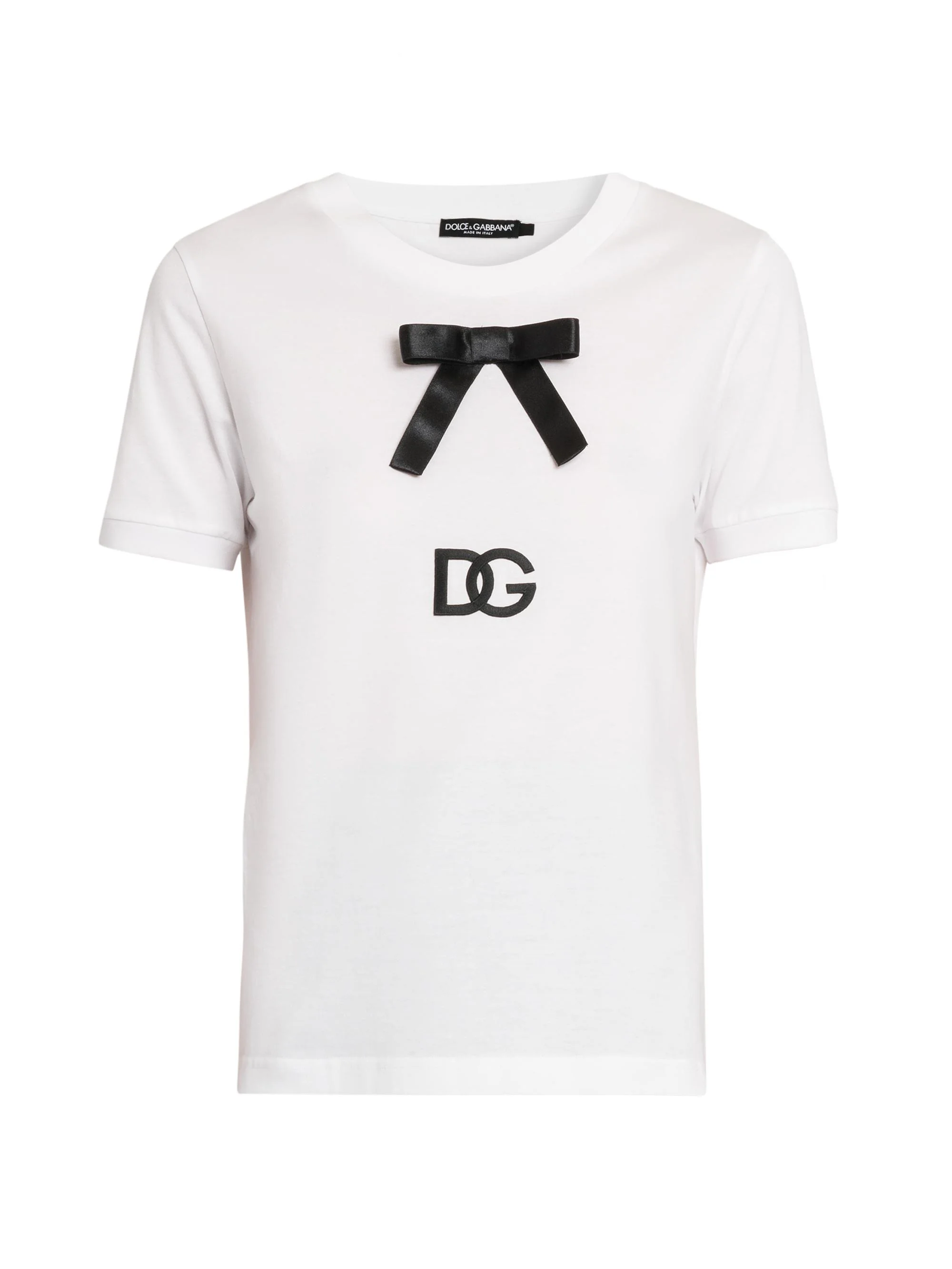 Women's Bow Logo Cotton T-Shirt - Optical White - 1