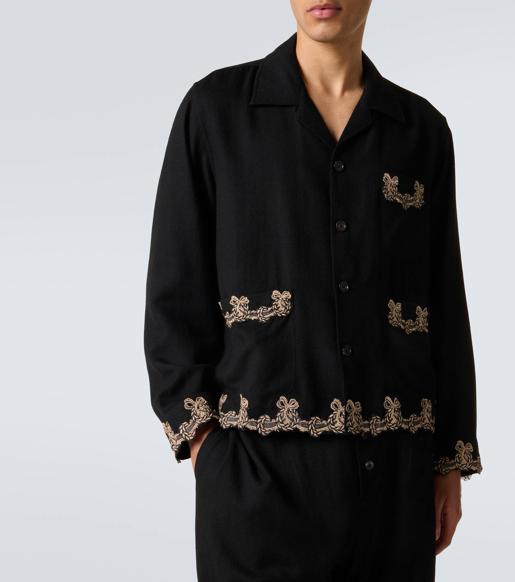 Laurelist wool flannel overshirt - 5