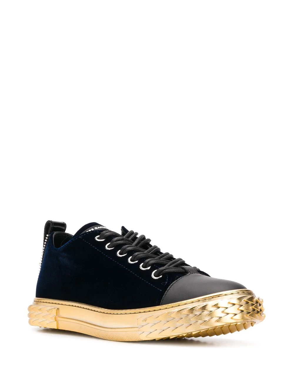 metallic sole sneakers - 2