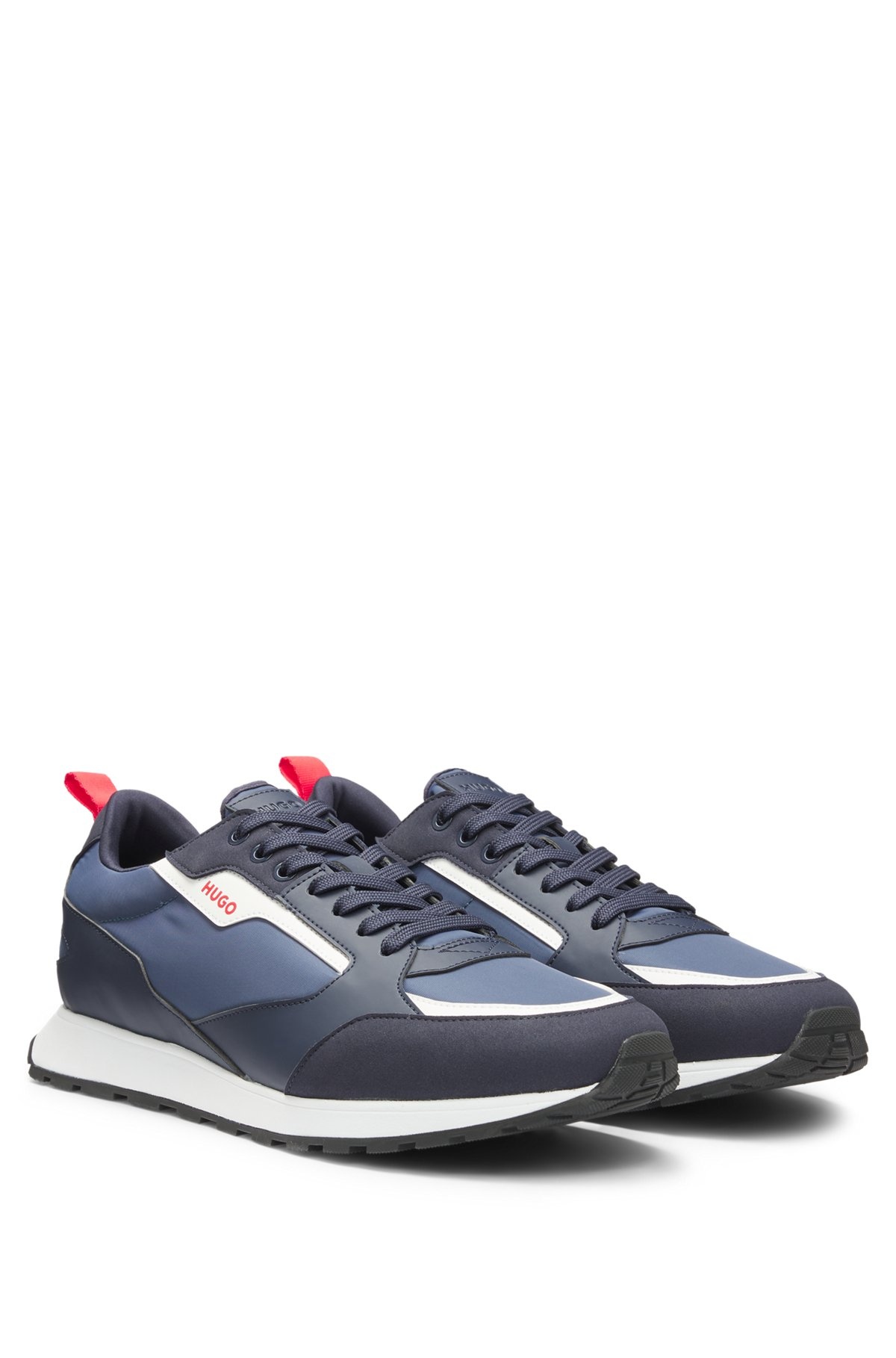 MIXED-MATERIAL TRAINERS WITH BRANDED ACCENTS - 2