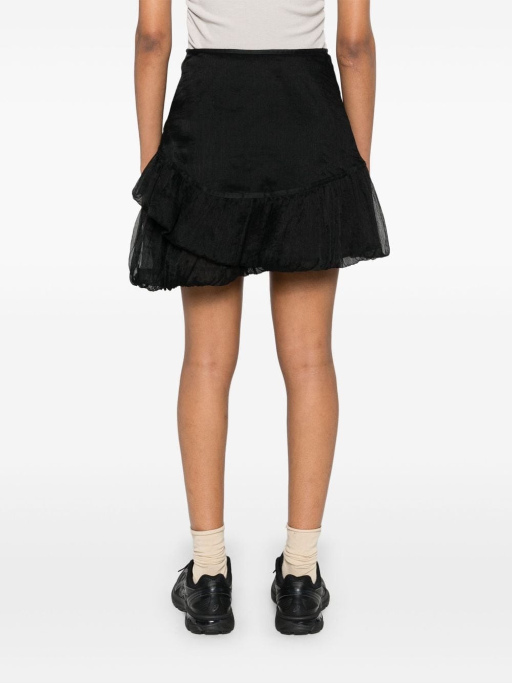 Lozen silk tiered miniskirt - 4