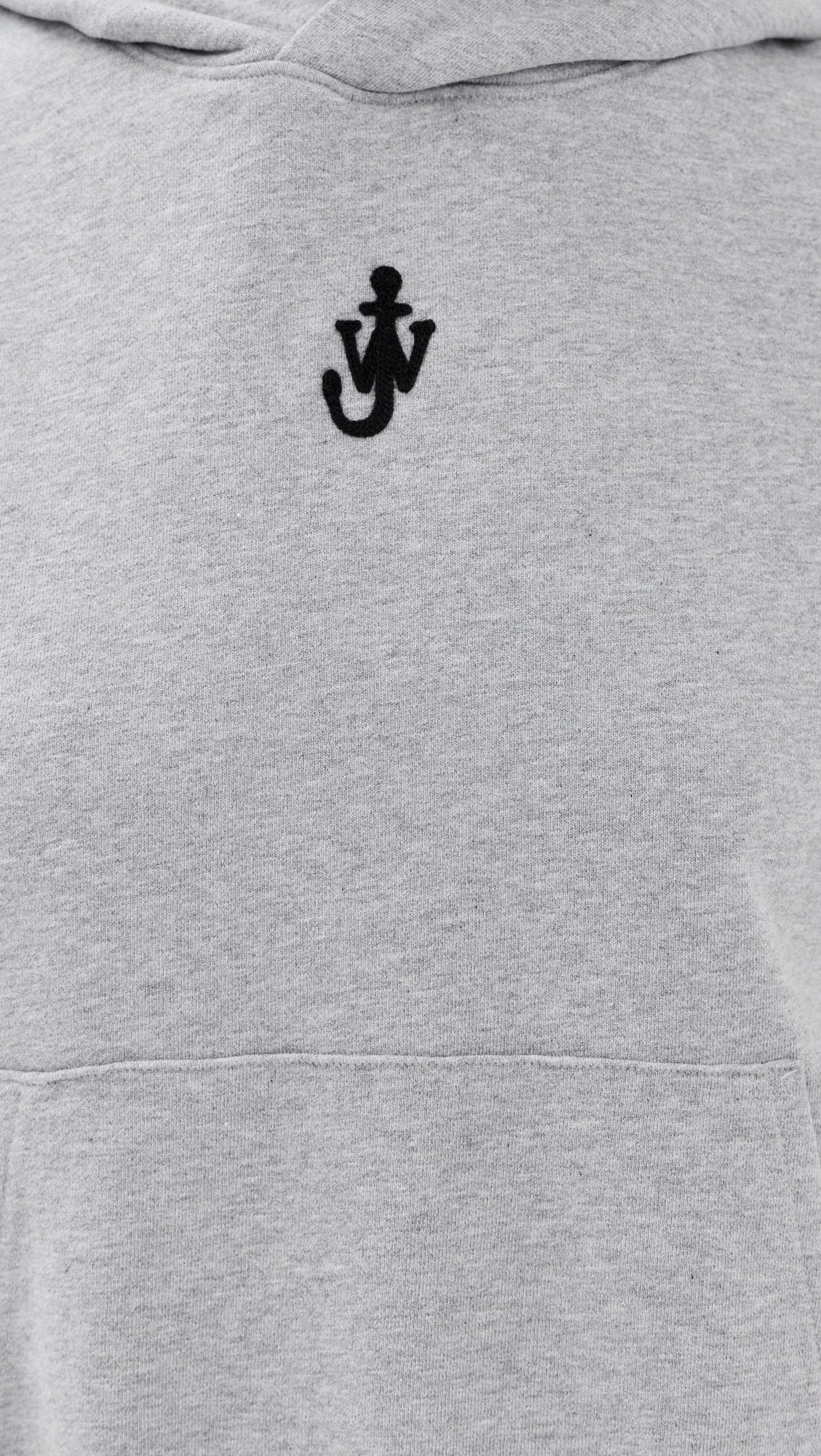 Anchor Embroidery Cropped Hoodie - 5