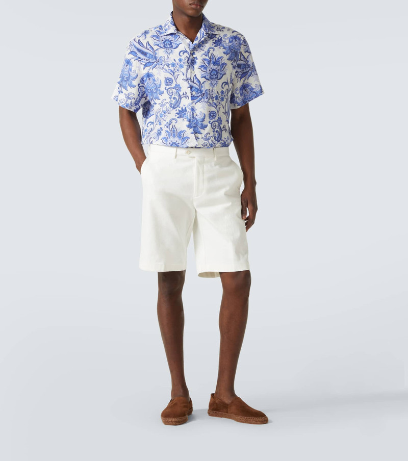Etro Printed linen bowling shirt outlook