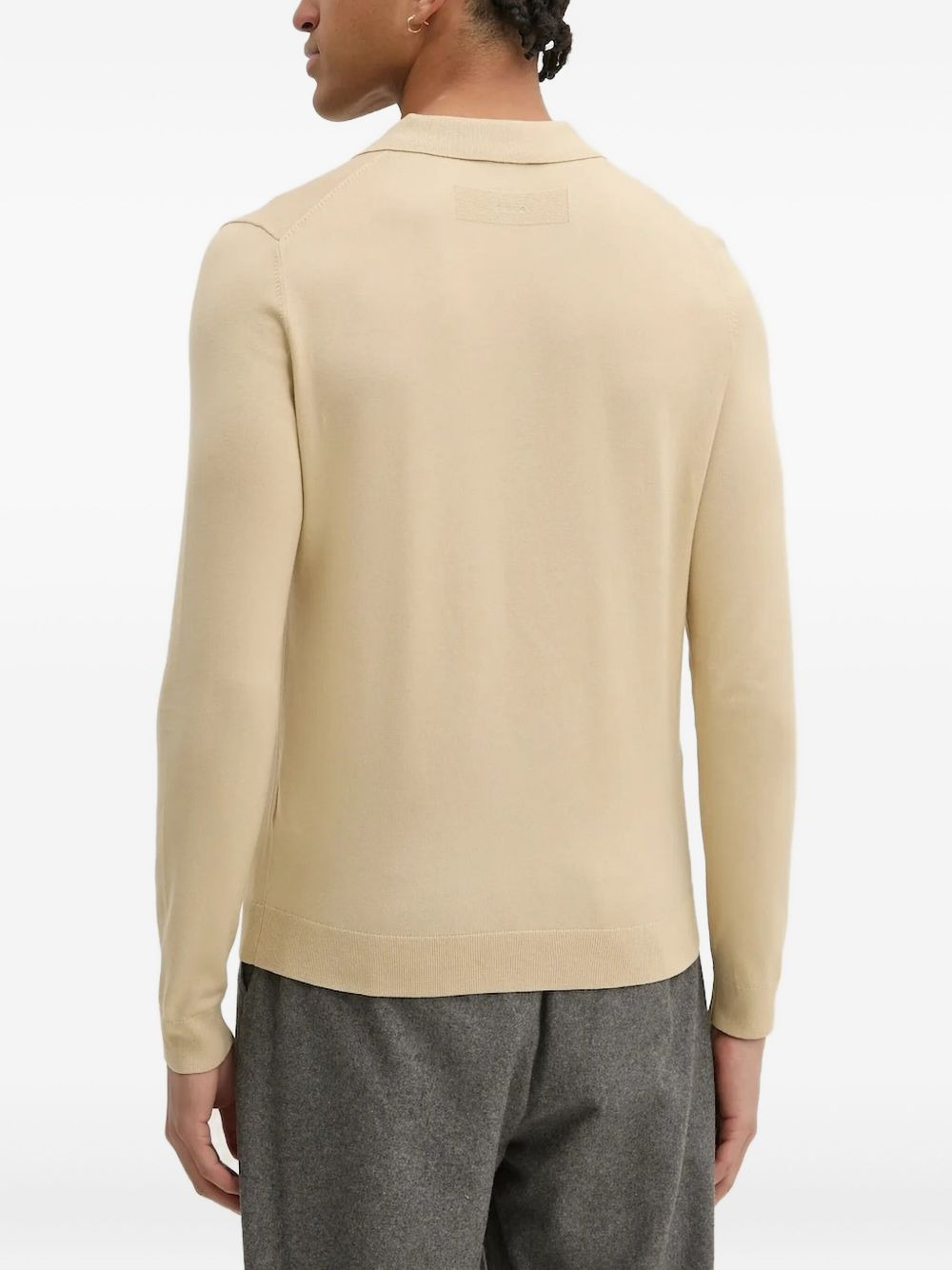 long-sleeve polo jumper - 2