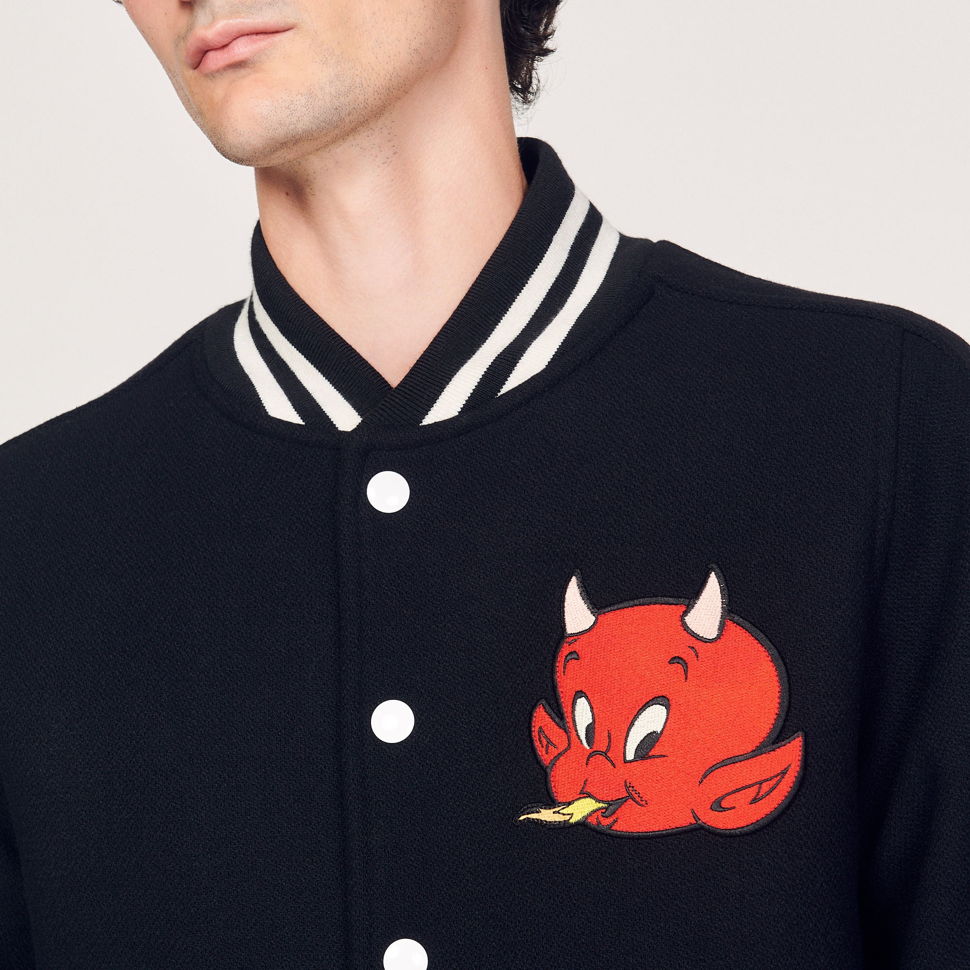 Hot Stuff wool cloth varsity jacket - 4