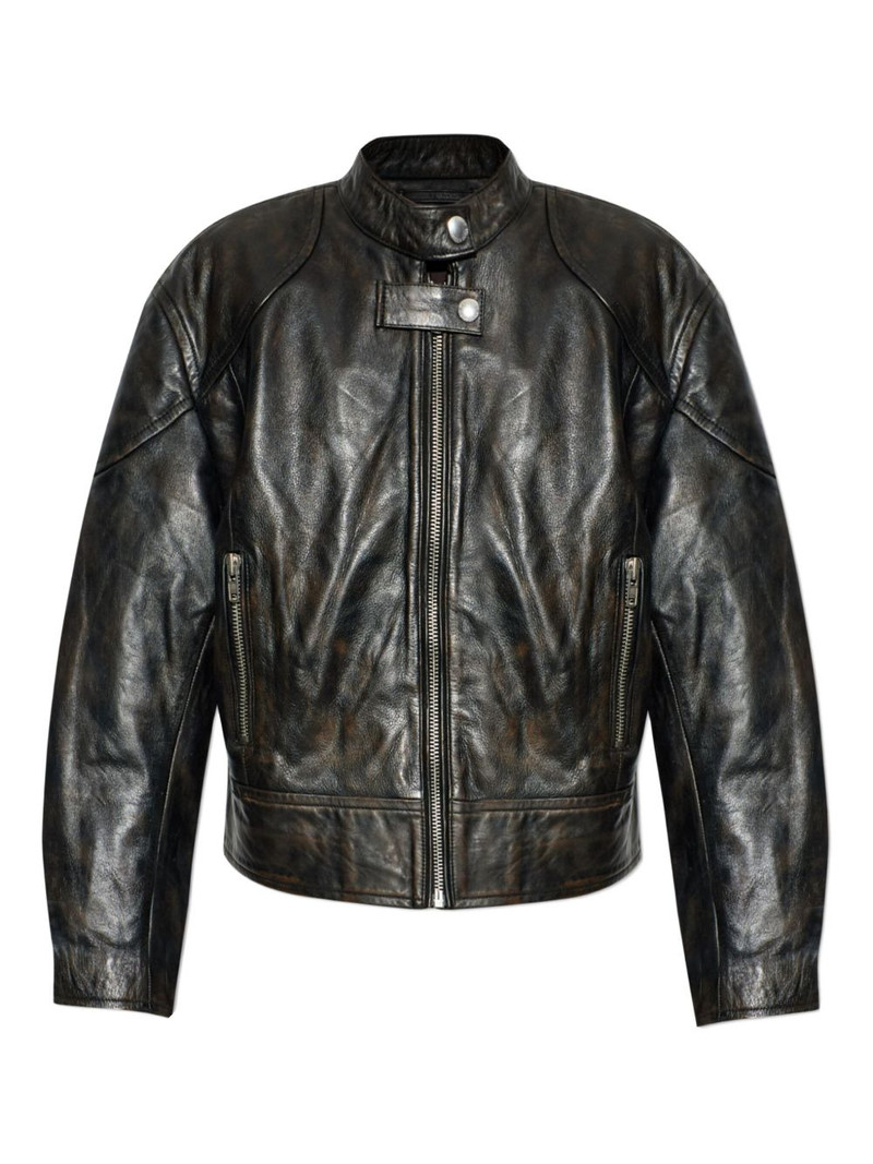 Alita zip-fastening leather jacket 1