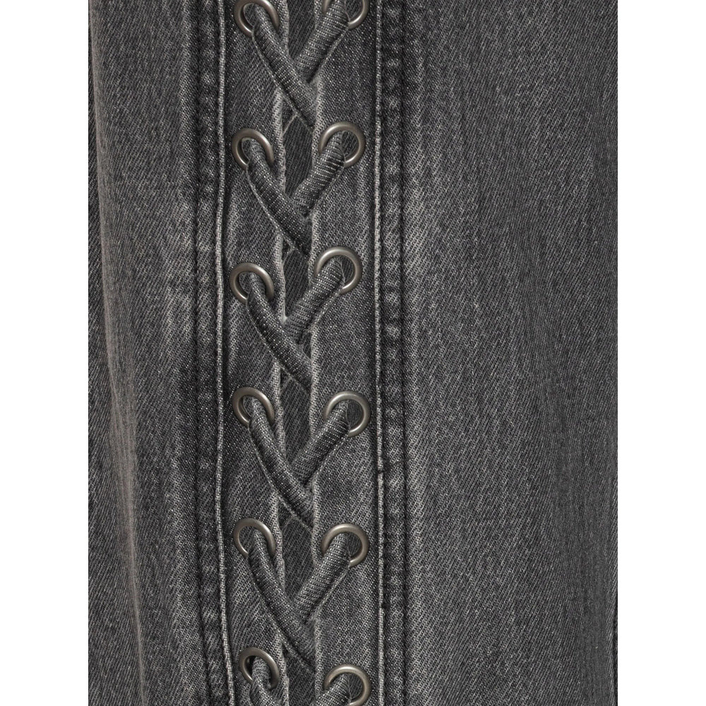 Rotate Grey Denim - Straight-Leg Jeans Women - 3