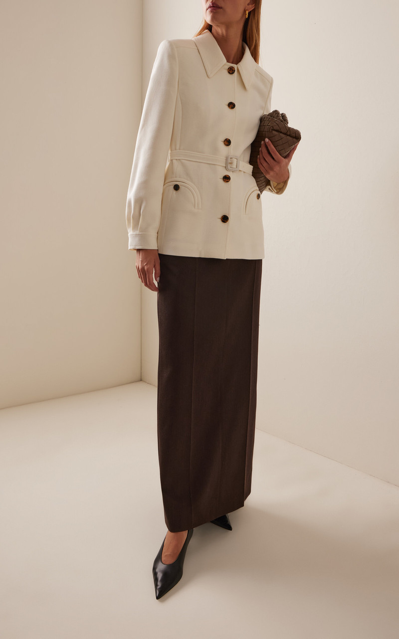 BLAZÉ MILANO Resolute Paint Wool Jacket ivory outlook