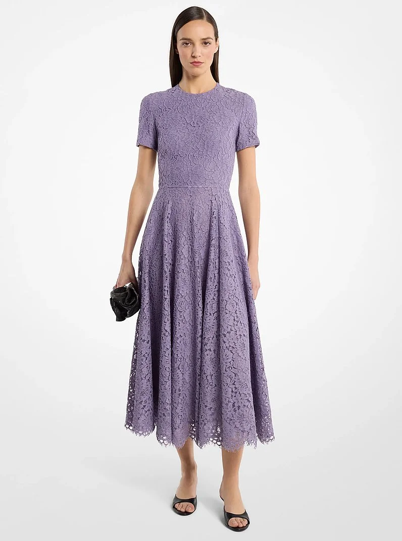 Corded Floral Lace Dance Dress - 1