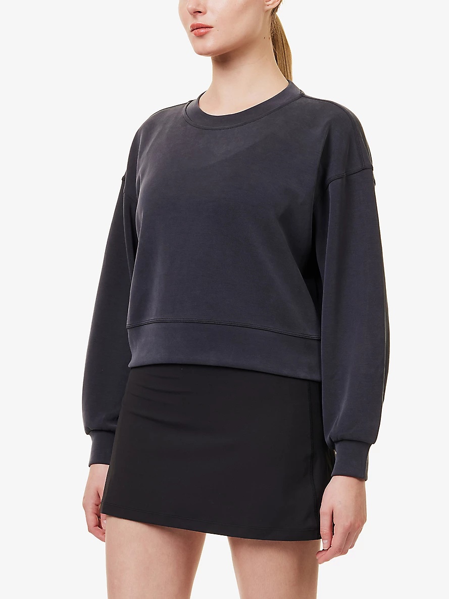 Perfectly Oversized cropped recycled polyester-blend sweatshirt - 3