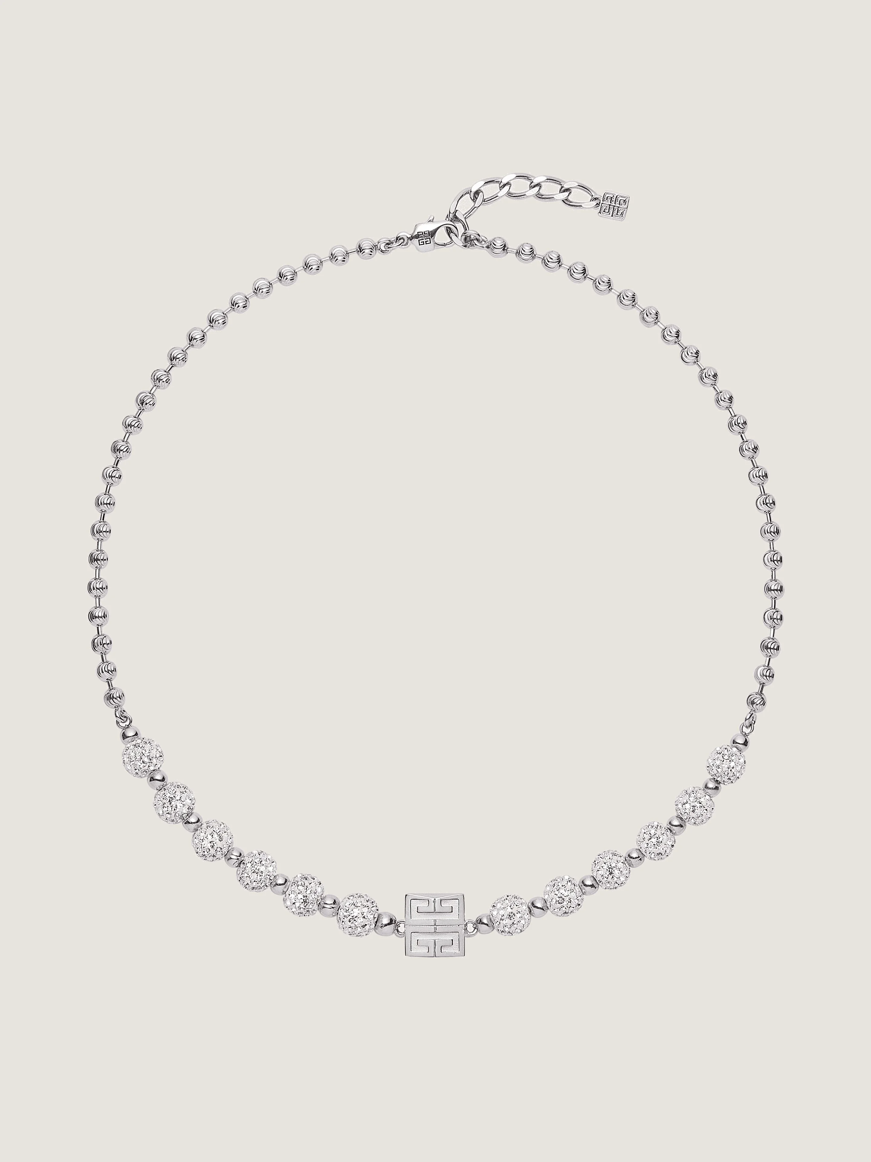 4G NECKLACE IN METAL WITH CRYSTALS - 1