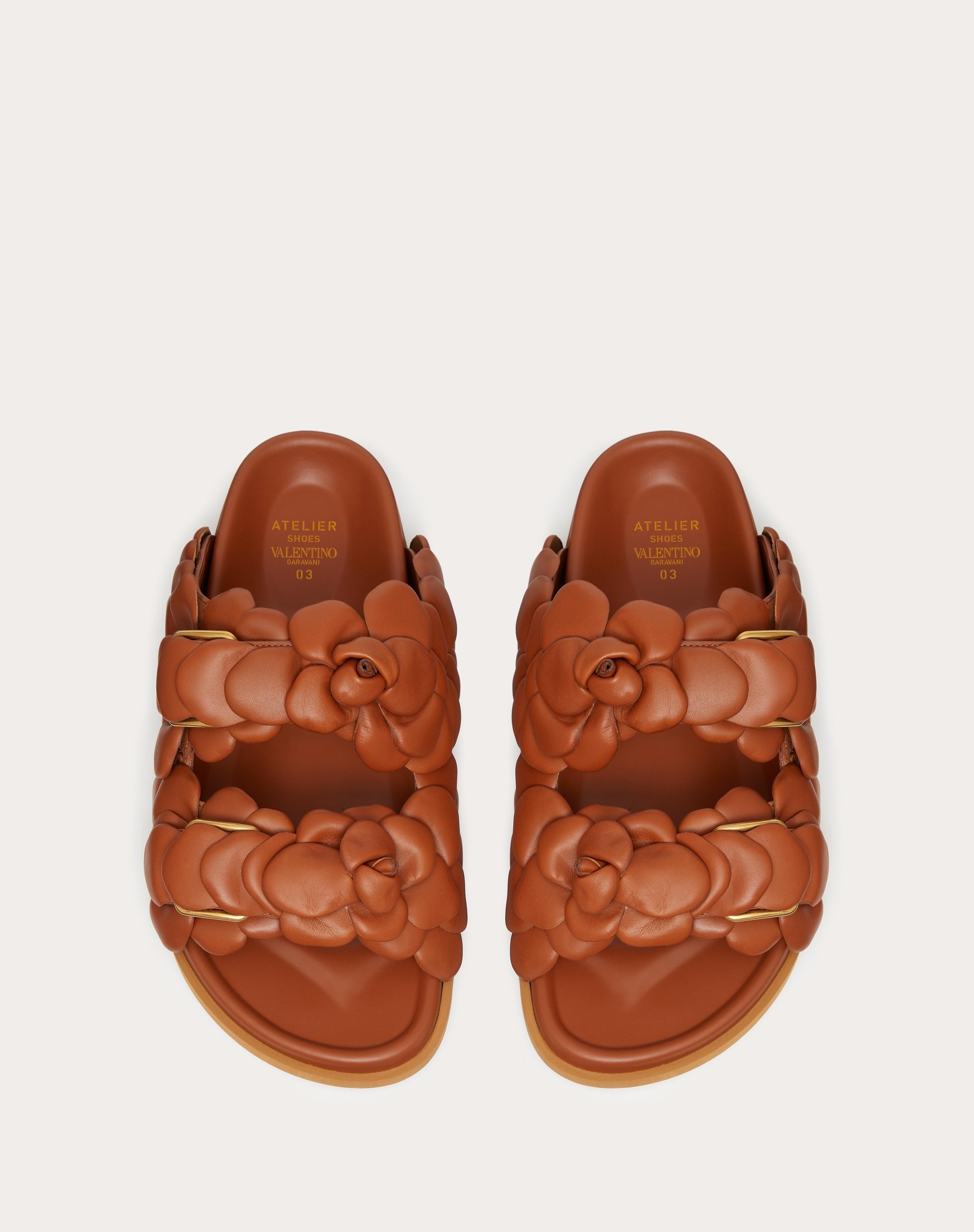 ATELIER SHOE VALENTINO GARAVANI CALFSKIN SLIDE SANDAL - 4