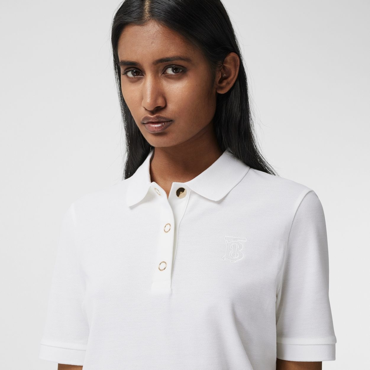 Monogram Motif Cotton Piqué Polo Shirt - 3