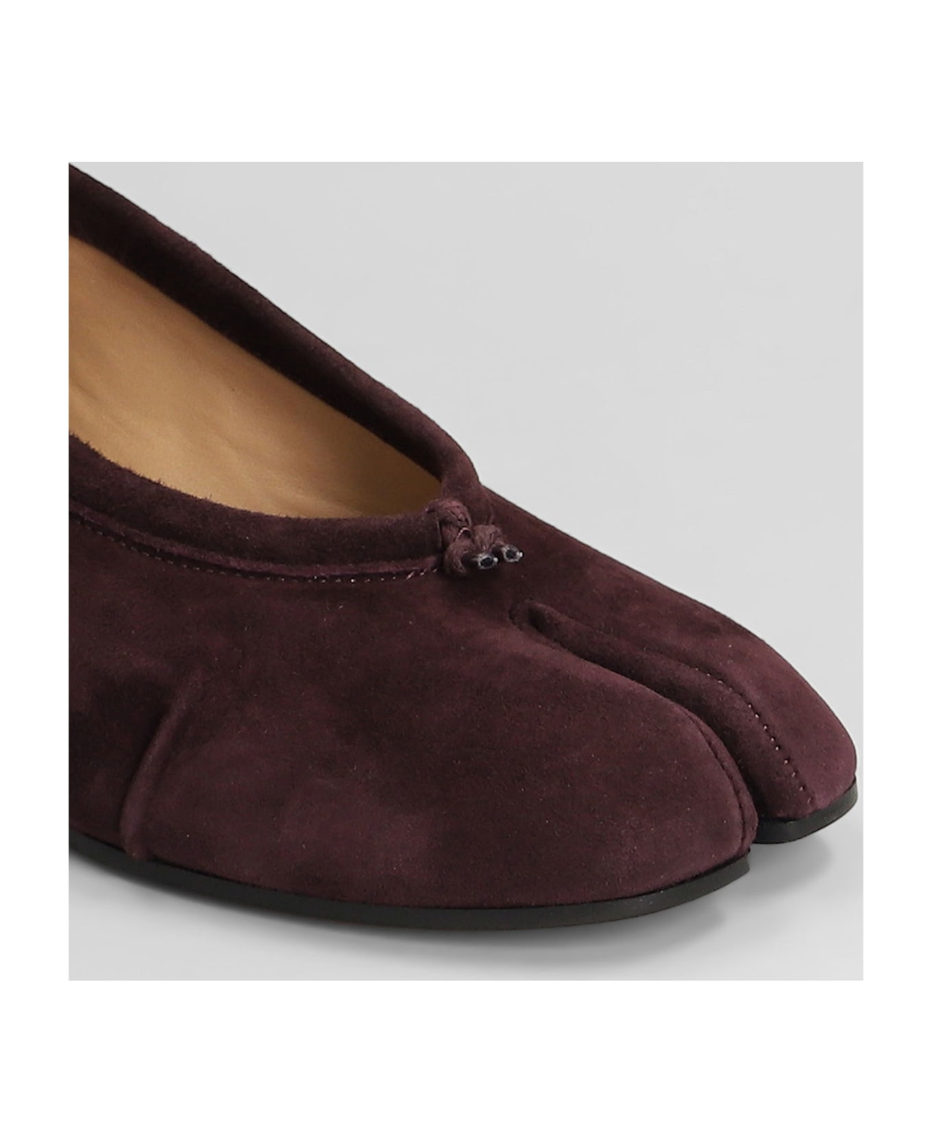 Tabi Ballet Flats In Viola Suede - 5