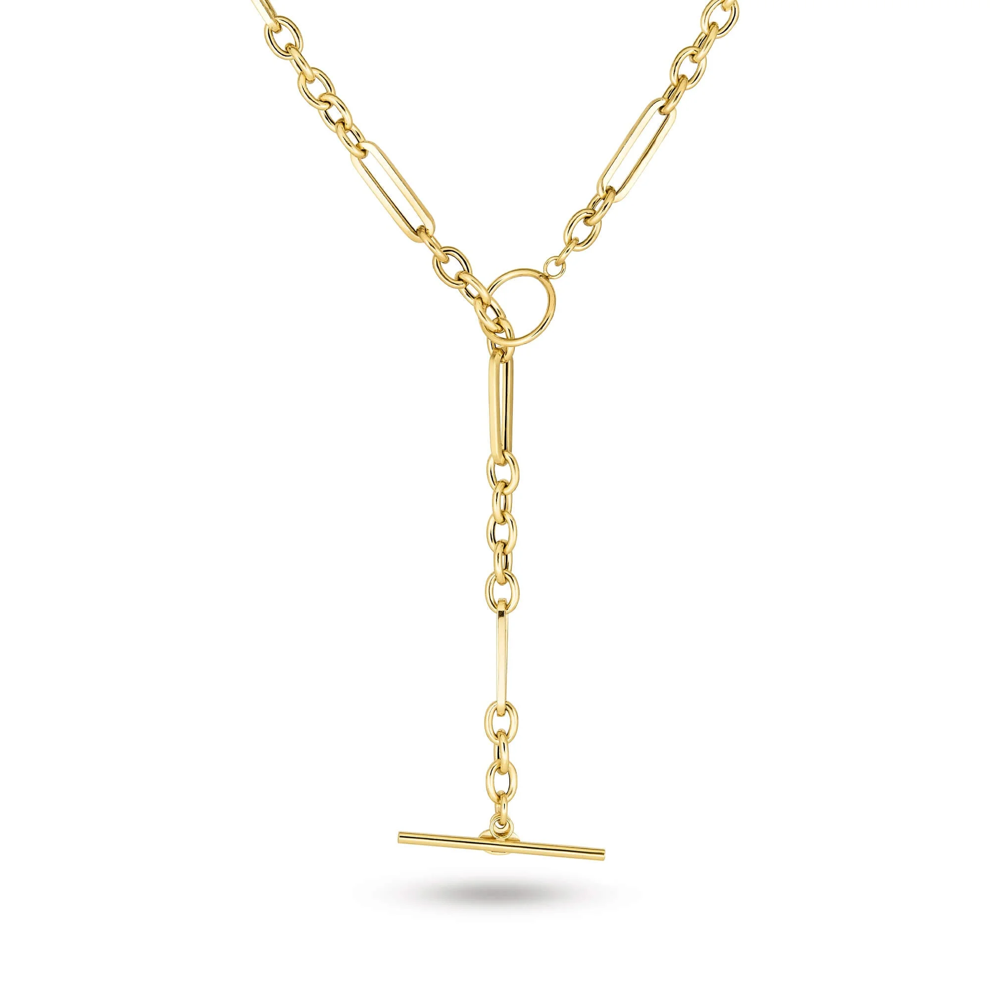 Trombone Link Toggle Lariat Necklace - 1