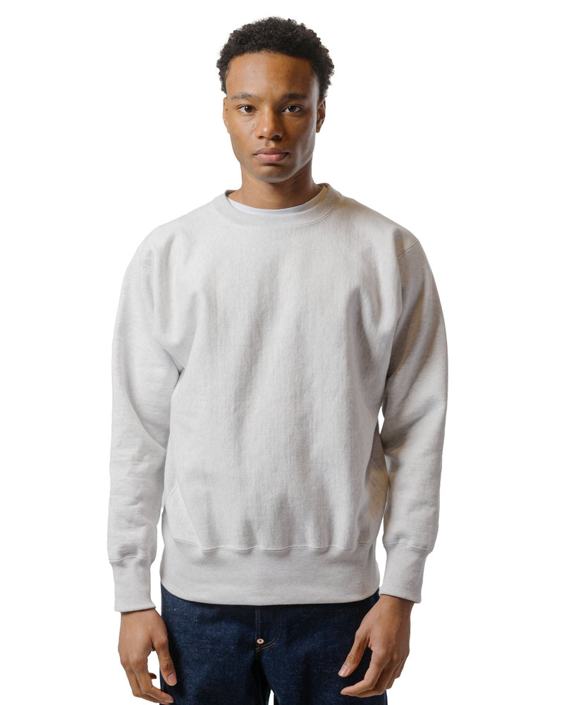 The Real McCoys MC20114 Heavyweight Crewneck Sweatshirt Silver Grey outlook