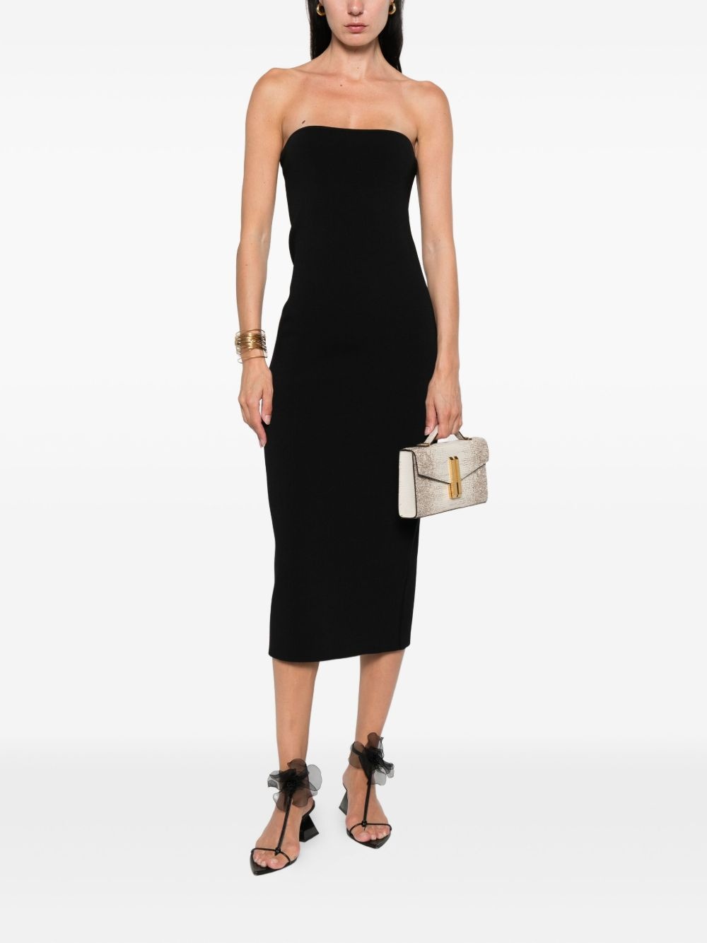 strapless midi dress - 2