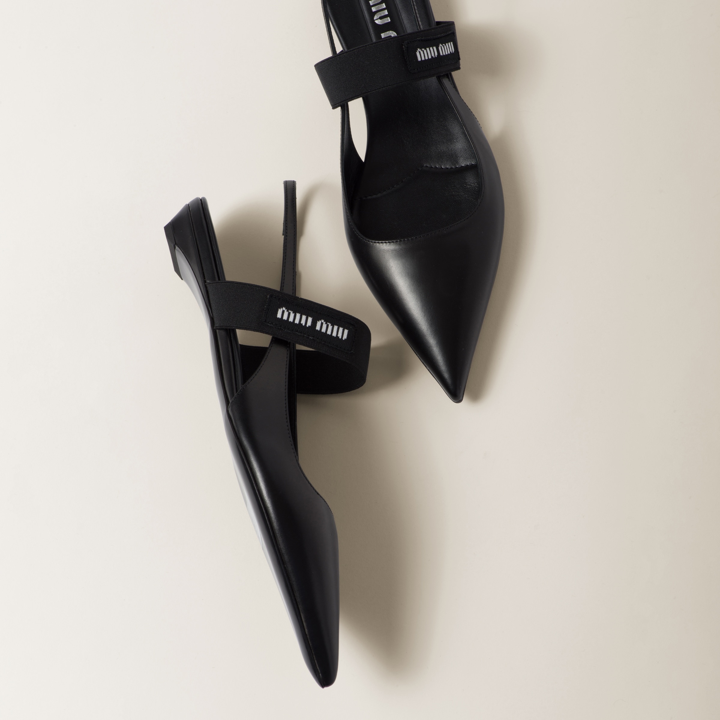 Leather slingback ballerinas - 3