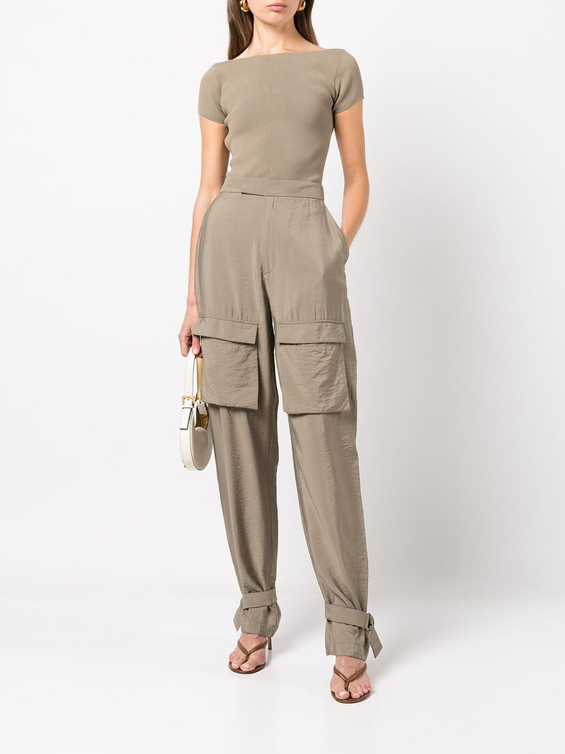 LAPOINTE boat-neck rear tie fastening top outlook