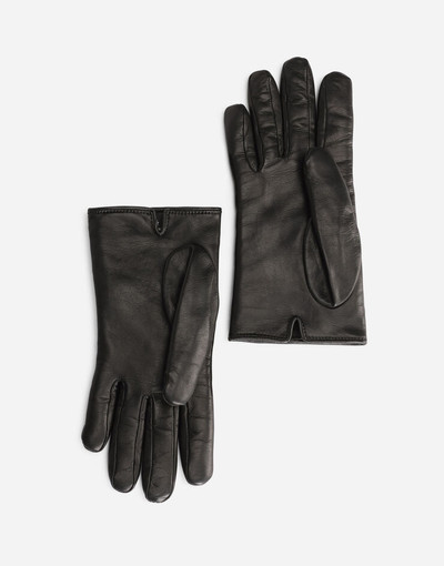 Dolce & Gabbana Quilted nappa leather gloves with DG logo outlook