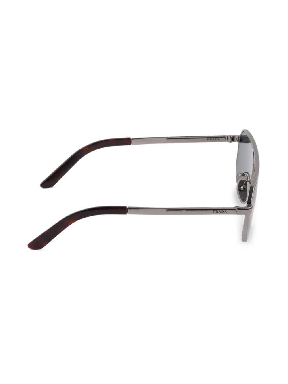 logo-engraved geometric-frame sunglasses - 3