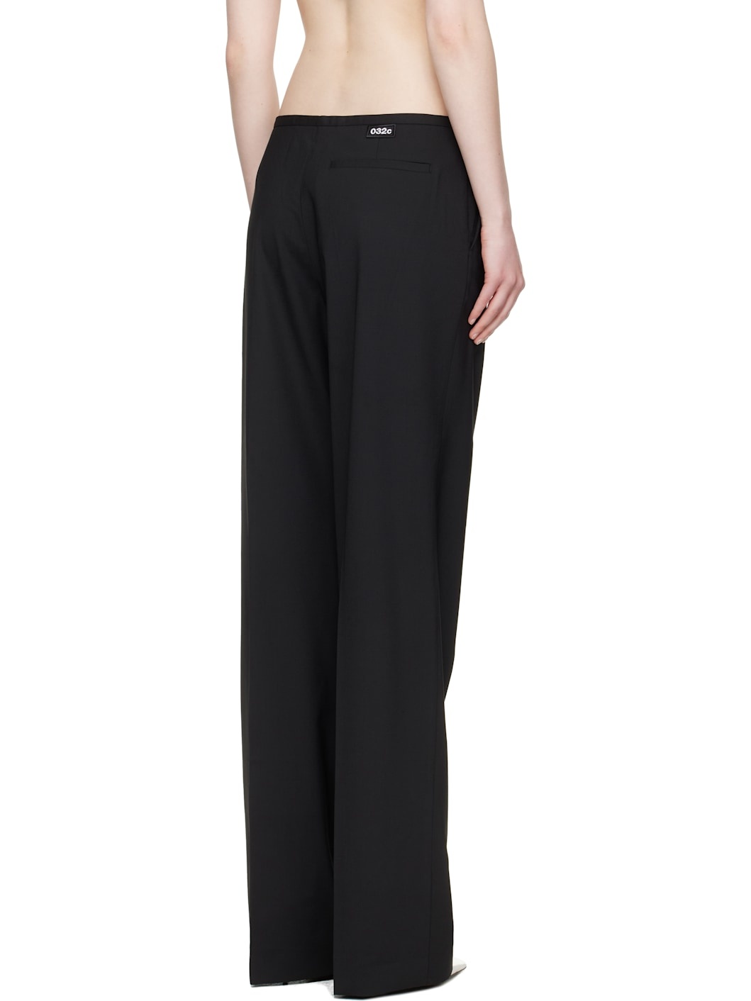 Black '032c Office Attire' Loose Cut Suit Trousers - 3